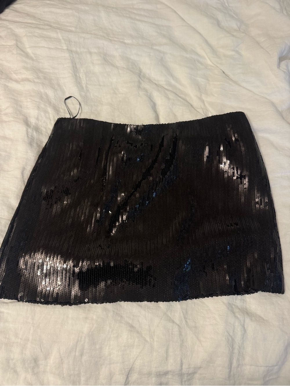OAK + FORT Black Sequin Mini Skirt